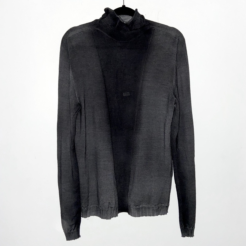 MD75 high neck is wool pullover Sweater XL fitted​​​​​